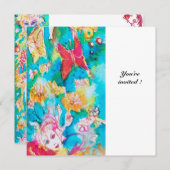 GRAPE FAIRY TALE witte fuchsia blauw zwart Kaart (Voorkant / Achterkant)