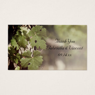 Grape Feuille Vignoble Mariage Faveur Tags