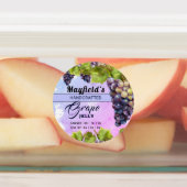 Grape Fruit Canning Jam Jar Labels (Aangebracht)