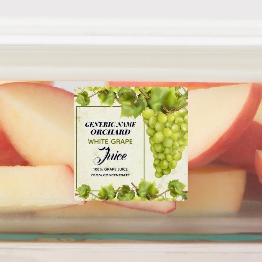 Grape Fruit Jam Jar Canning Labels (Aangebracht)