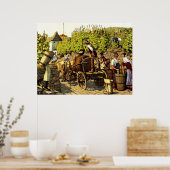 Grape Harvest 1890 Poster (Keuken)