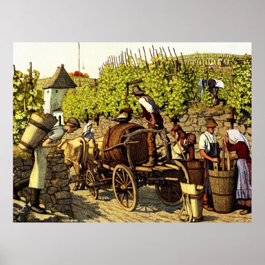 Grape Harvest 1890 Poster (Voorkant)