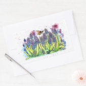 Grape Hyacinth Rechthoekige Sticker (Envelop)