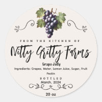 Grape Jam Jelly behouden Aangepaste inblikken Labe