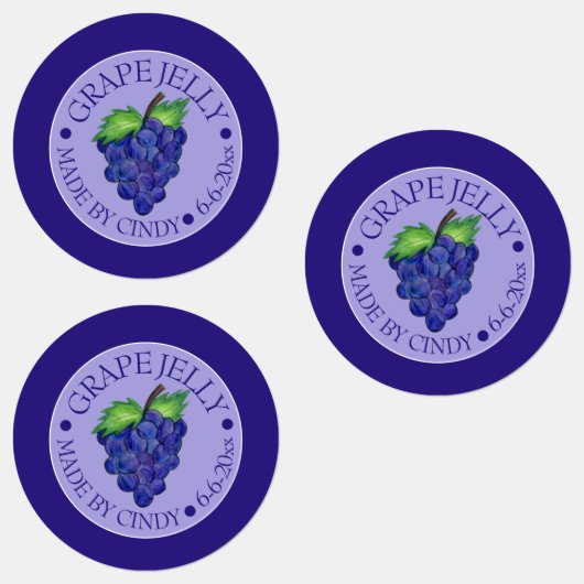 Grape Jam Jelly Fruit Pslaat Homemade in blik van Labels (Groep)