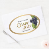 Grape Jelly Label Gold Border (Envelop)