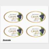 Grape Jelly Label Gold Border (Vel)