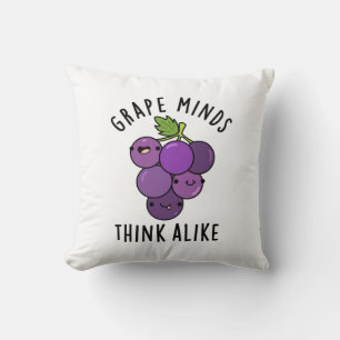 Grape Minds denken aan grappige fruitpun Kussen