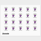Grape Minds denken aan grappige fruitpun Ronde Sticker (Vel)