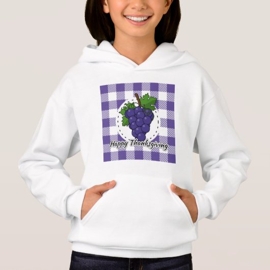 Grape on Violet Plaid - Happy Thanksgiving (Devant)