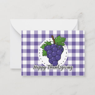 Grape op Violet Pset - Happy Thanksgiving Notitiekaartje