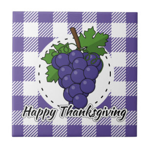 Grape op Violet Pset - Happy Thanksgiving Tegeltje