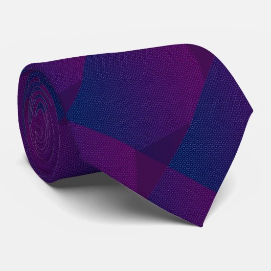 Grape Paars Pattern Stropdas (Opgerold)