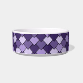 Grape Purple Square and Diamond Pattern Voerbakje