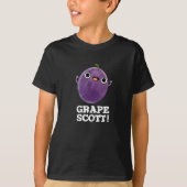 Grape Scott Funny Fruit Grape Pun Dark BG T-shirt (Voorkant)