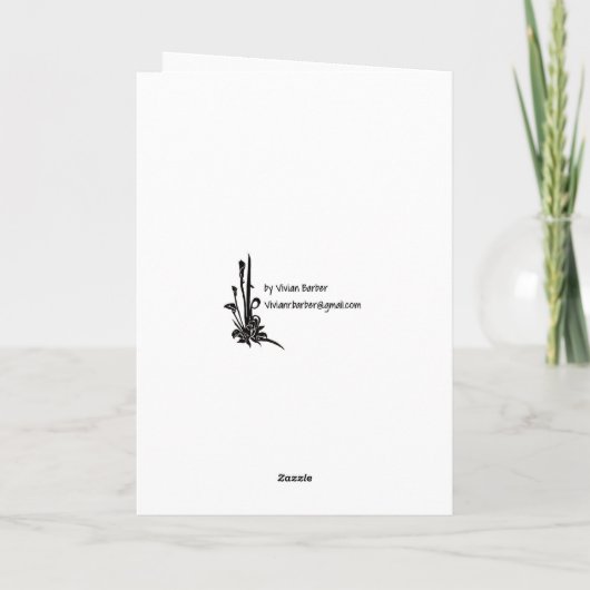 GRAPE VINE BIRTHDAY KAART (Achterkant)