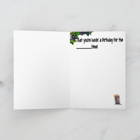 GRAPE VINE BIRTHDAY KAART (Binnen)