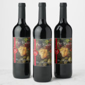 GRAPE VINEYARD WINE MET Rood Wax Slot Monogram Wijn Etiket (Flessen)