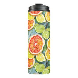 Grapefruit, citroenen, limoenen en Sinaasappels Ci Thermosbeker