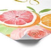 Grapefruit Citrus Bruiloft Feest Kaarten en Cadeau Poster (Hoek)