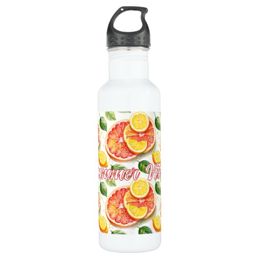 Grapefruit en citroenen Summer Vibes Waterfles (Voorkant)