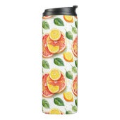 Grapefruit en citroenen Waterverf Citrus Thermosbeker (Gedraaid links)