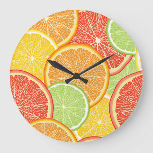 Grapefruit en oranje abstracte achtergrond. grote klok