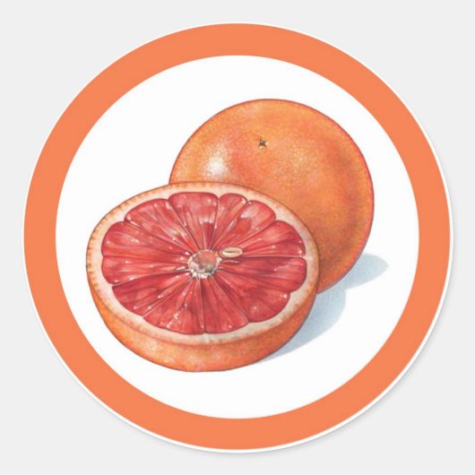 Grapefruit flavour cirkel sticker labels (Voorkant)