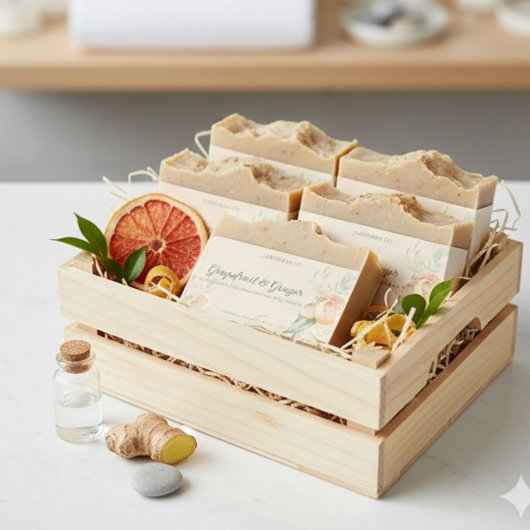 Grapefruit Ginger Handmade Soap Label Sticker