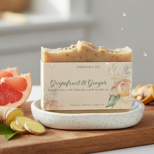 Grapefruit Ginger Handmade Soap Label Sticker