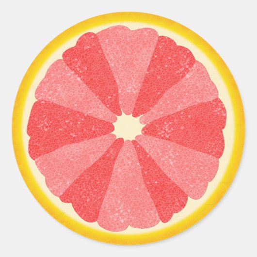 Grapefruit Half-Summer Fruit Slice Cute Pink Ronde Sticker (Voorkant)