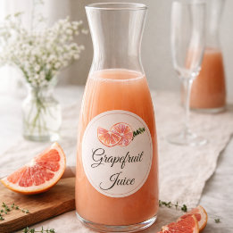 Grapefruit Juice Mimosa Bar Bottle  Ronde Sticker