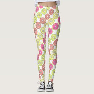 Grapefruit Lemon Limoen Oranje Tropische citrusvru Leggings