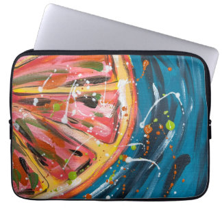 Grapefruit Levendig Fruit Kunst Laptop Sleeve