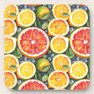 Grapefruit, limoenen en citroenen Citrus thema Bier Onderzetter