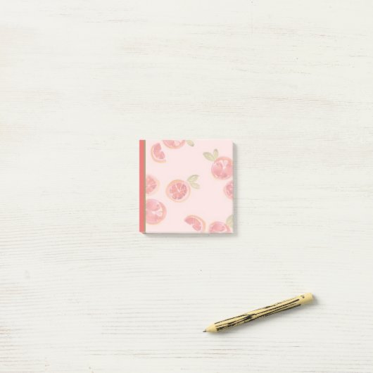 Grapefruit Post-it® Notes (Op bureau)