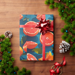 Grapefruit sappig Rainbow Custom Pattern Cadeaupapier