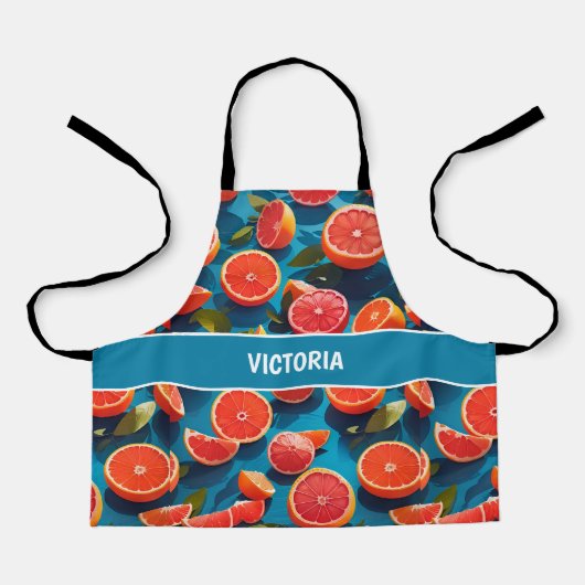 Grapefruit sappig Rainbow Custom Pattern Schort (Voorkant)