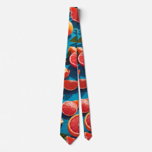 Grapefruit sappig Rainbow Custom Pattern Stropdas
