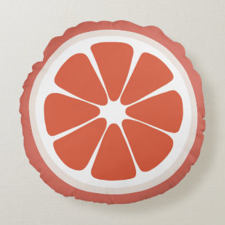 Grapefruit Slice Food Pillow Rond Kussen