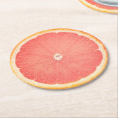 Grapefruit Slice Ronde Kartonnen Onderzetter (Gebogen)