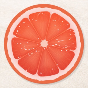 Grapefruit Slice Ronde Kartonnen Onderzetter