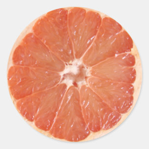 Grapefruit Slice Ronde Sticker