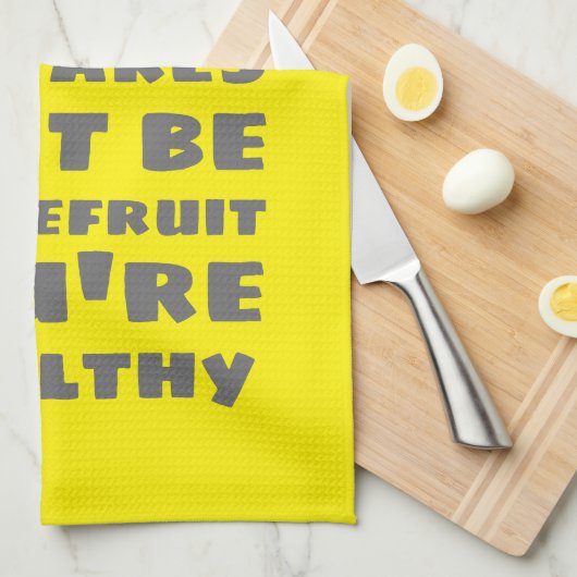 Grapefruit Theedoek (Quarter Fold)