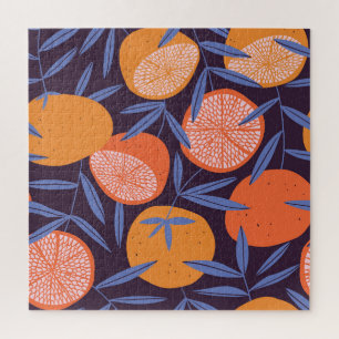 Grapefruit , tropisch fruitpatroon. legpuzzel