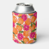 Grapefruit Waterverf monogram Blikjeskoeler (Blikje Achterkant)