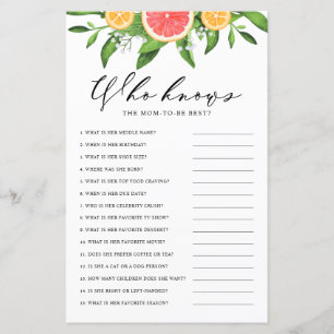 Grapefruit Wie kent mama het beste? Badkamer spel