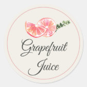 Grapefruitsap Mimosa Bar Fles Ronde Sticker (Voorkant)
