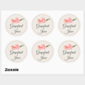 Grapefruitsap Mimosa Bar Fles Ronde Sticker (Vel)