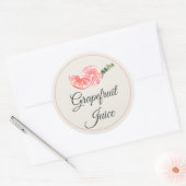 Grapefruitsap Mimosa Bar Fles Ronde Sticker (Envelop)